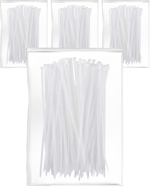 초강력 케이블타이 200p, 4개, 화이트