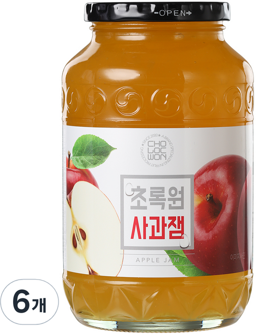 초록원 사과잼, 1kg, 6개