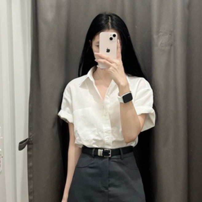 PEONIST 女款日常辦公室穿搭簡約襯衫