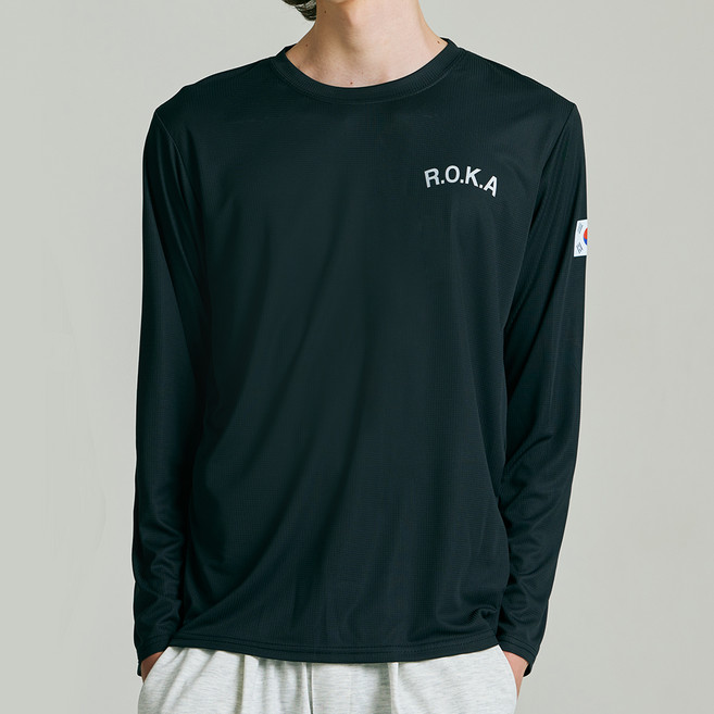 테라우드 남녀공용 주름 드라이 로카 라운드 긴팔티