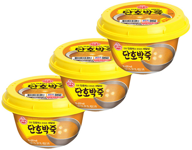 오뚜기 단호박죽 상온, 285g, 3개