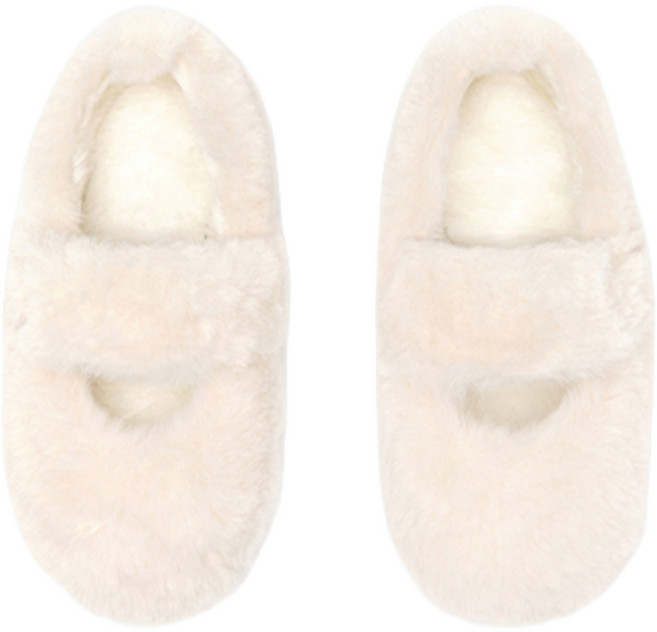 라스텔라 여아용 플러피 LED 퍼 플랫 털 라이팅 방한 공주구두