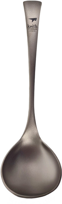 keith Titanium 鎧斯 純鈦輕量環保鈦湯勺 63g, 鈦色, 1支