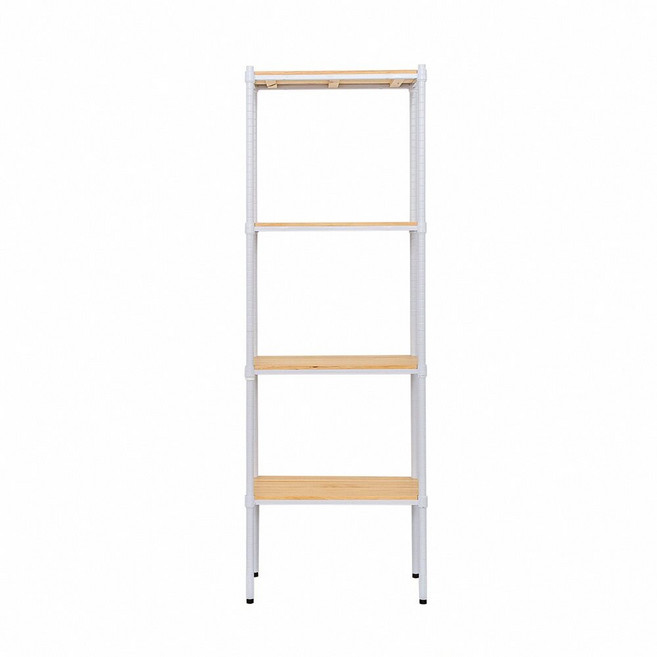 dayneeds 日需百備 松木烤漆層架 全松木, 白色, 4層