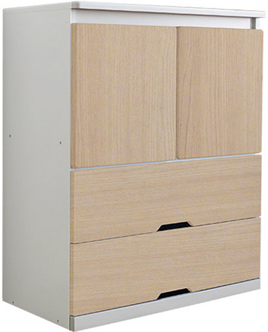 태영산업 프리첼 문짝 서랍장, 화이트메이플, 2개