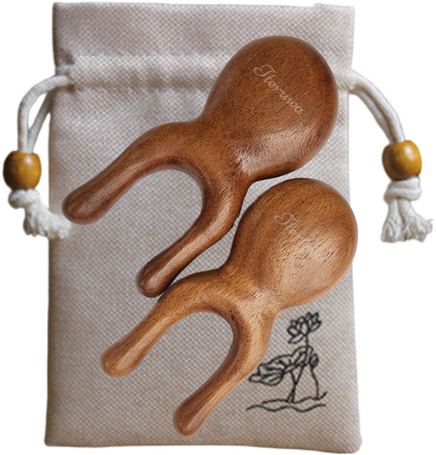 떼루와 U커브 괄사 마사지 빗, 2개