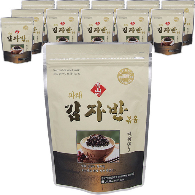 청산에 파래 김자반 볶음, 55g, 12개