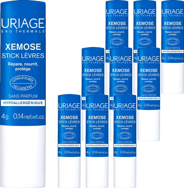 URIAGE 優麗雅 Xemose潤唇膏, 無香, 4g, 10支