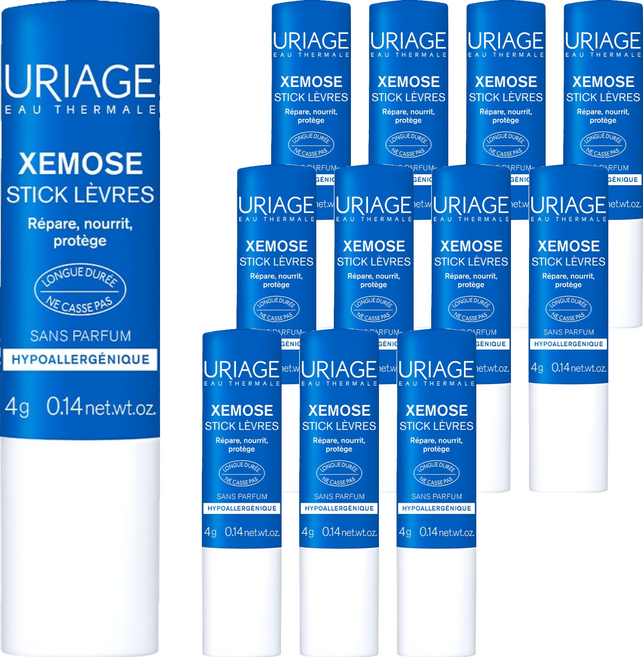 URIAGE 優麗雅 Xemose潤唇膏, 無香, 4g, 12支