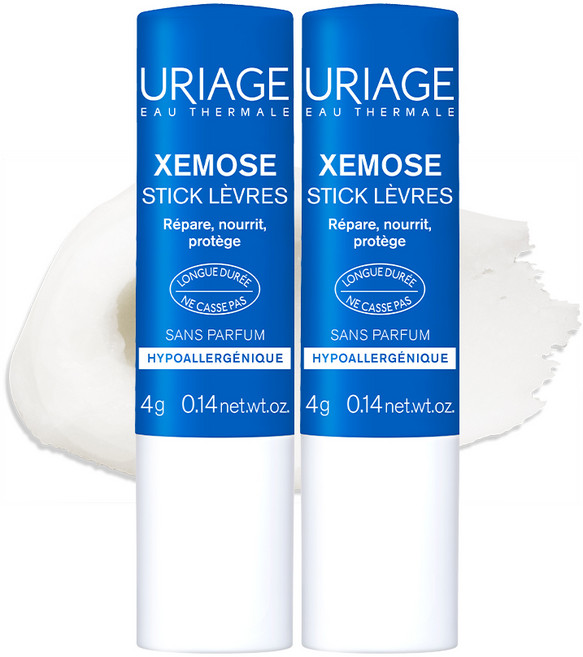 URIAGE 優麗雅 Xemose潤唇膏, 無香, 4g, 2個