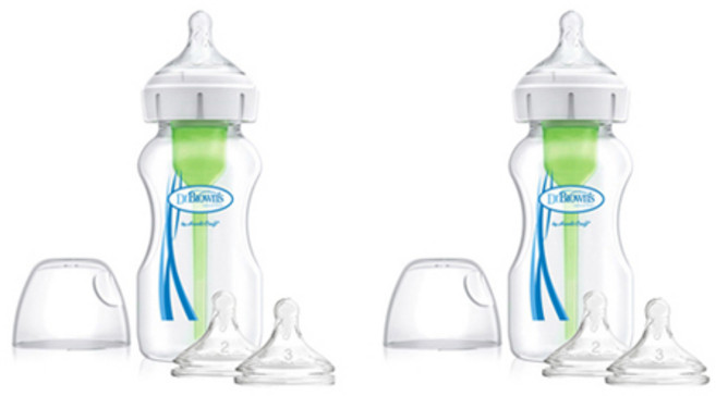 닥터브라운 옵션스 플러스 PP 젖병 본품 270ml 2p + 젖꼭지 3종 x 2p 세트, 1단계, 2단계, 3단계, 화이트, 1개