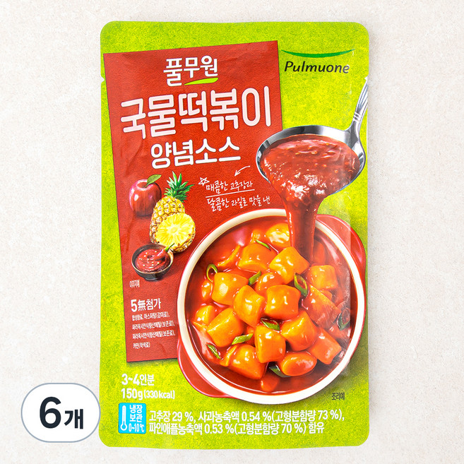 풀무원 국물떡볶이 양념소스, 150g, 6개