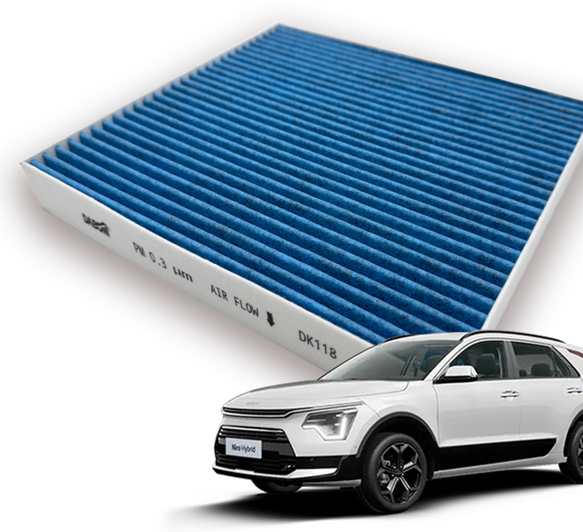 다보니 PM0.3 블루 활성탄 에어컨 필터 디올뉴니로 SG2 하이브리드, 1개, DK118