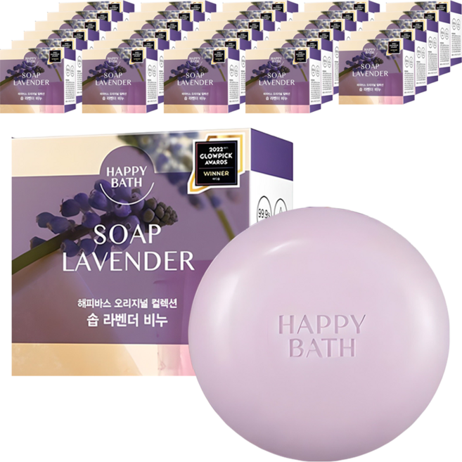해피바스 오리지널 컬렉션 비누 라벤더, 90g, 60개입