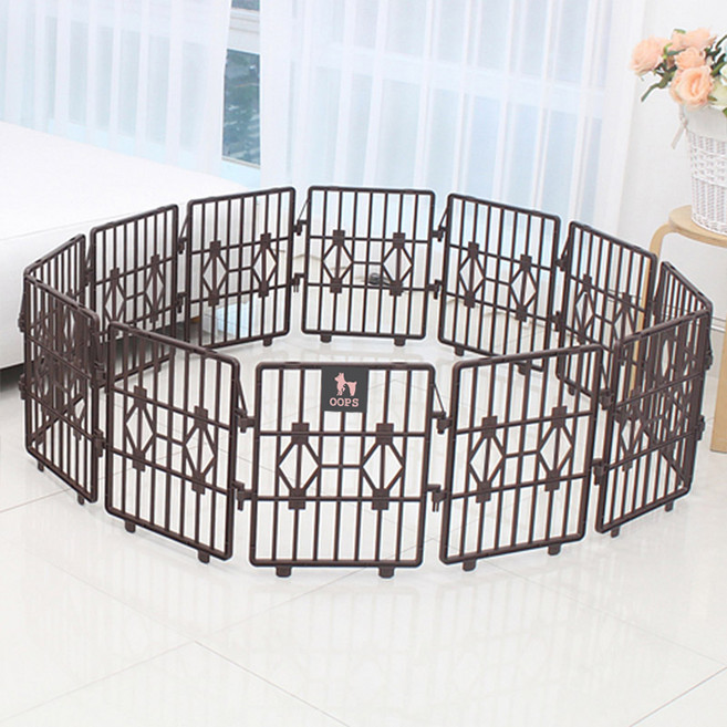 웁스 강아지 울타리 소형 12p, 브라운, 12개