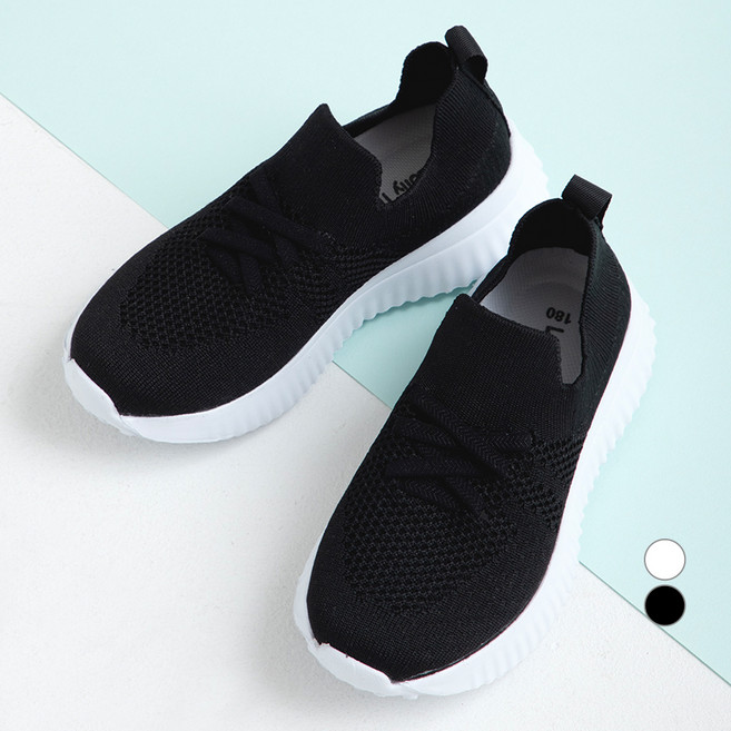 롤리트리_키즈 베이직 니트 레이스업 러닝화