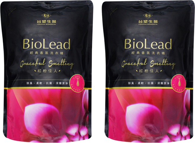 台塑生醫 BioLead 經典香氛洗衣精 紅粉佳人, 1.8kg, 2包