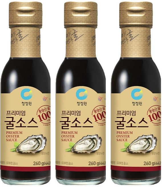청정원 프리미엄 굴 소스, 260g, 3개