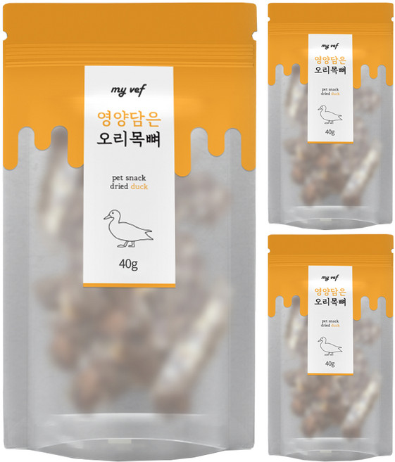마이베프 영양담은 강아지 수제간식 40g, 오리목뼈, 3개