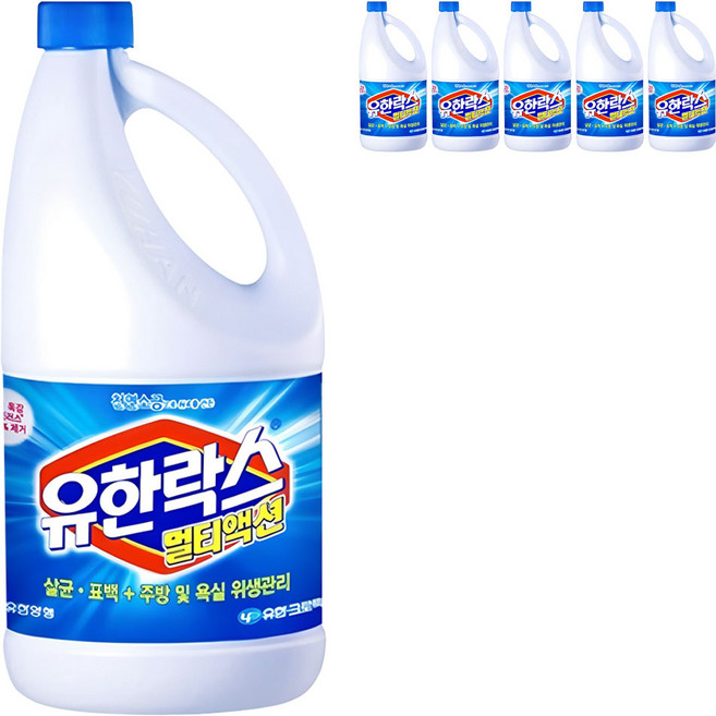 유한락스 멀티액션 레귤러, 1.8L, 6개