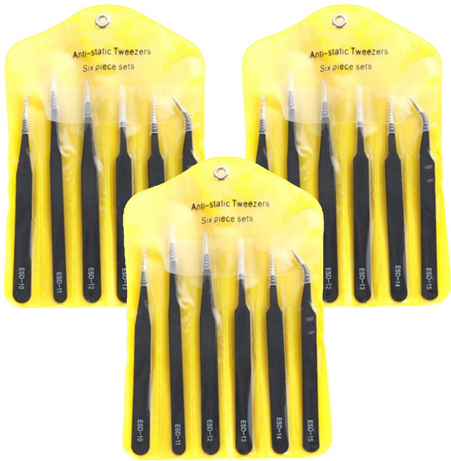 핀셋 6종 세트, 3세트