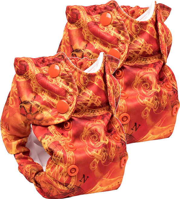 smart bottoms Diaper 2.0 新生兒 2.7~7.3kg, Kraken, 2件