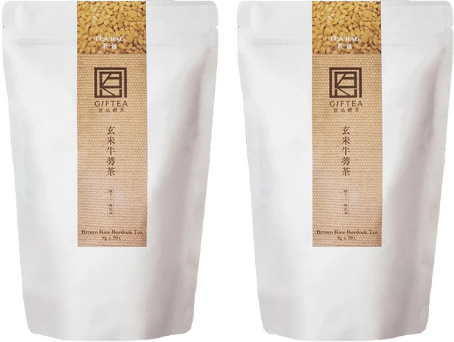 恩品禮茶 玄米牛蒡茶包 8g 台灣產無咖啡因養生茶 冷熱皆宜 獨立包裝方便沖泡, 12包, 2袋