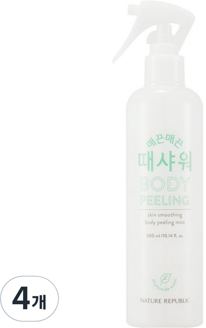 네이처리퍼블릭 매끈매끈 때샤워 필링미스트 피톤치드, 300ml, 4개