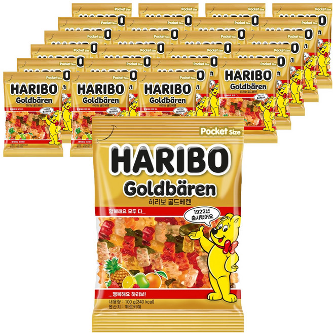하리보 골드베렌 젤리, 100g, 24개