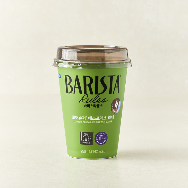 바리스타룰스 로어슈거 에스프레소 라떼, 1개, 250ml