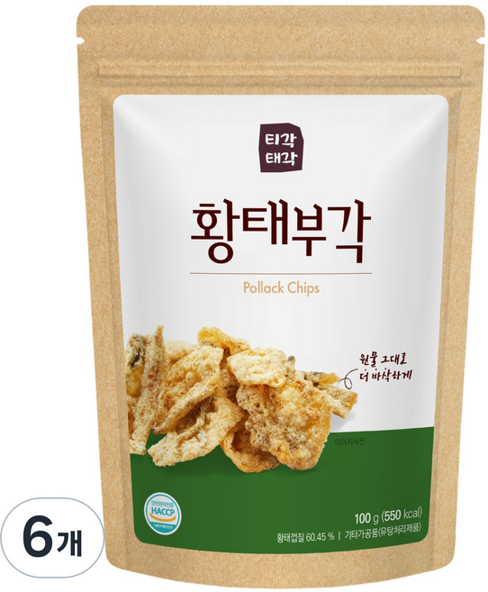 티각태각 황태 부각, 6개, 100g
