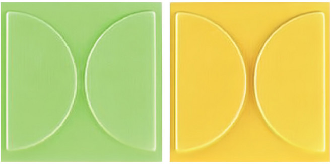 PMU 必美優 EVA 3D防撞壁貼 半圓 台灣製造, 綠色 + 黃色, 1包