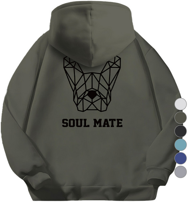 일루소 남녀공용 소울메이트 소프트 특양면 후드티