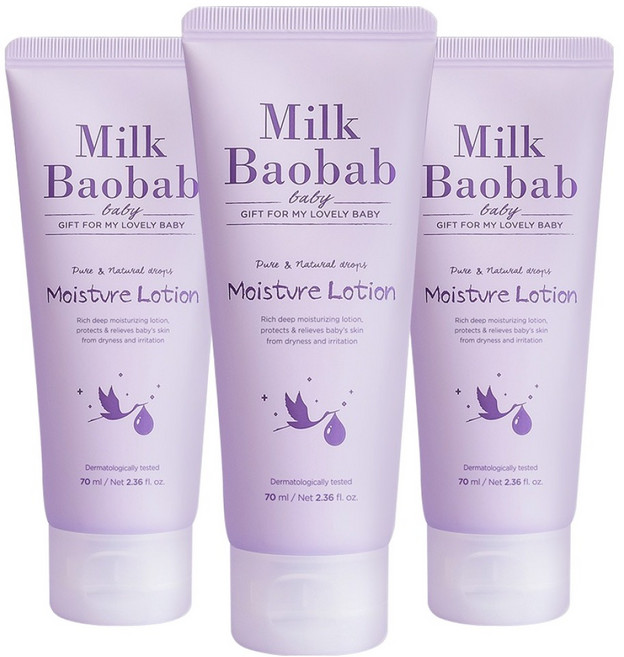 밀크바오밥 베이비 모이스처 로션, 70ml, 3개