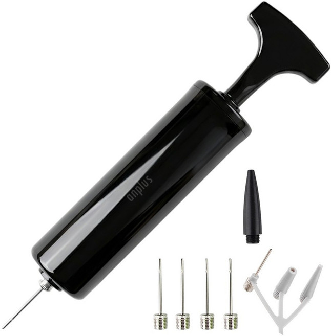 앙플러스 캠핑 스포츠 미니 에어펌프, 블랙, 1개