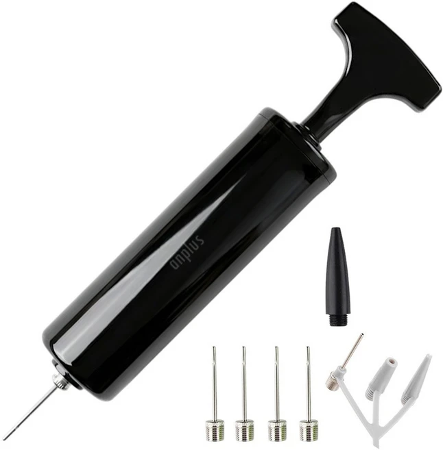 앙플러스 캠핑 스포츠 미니 에어펌프, 블랙, 1개 - 쿠팡