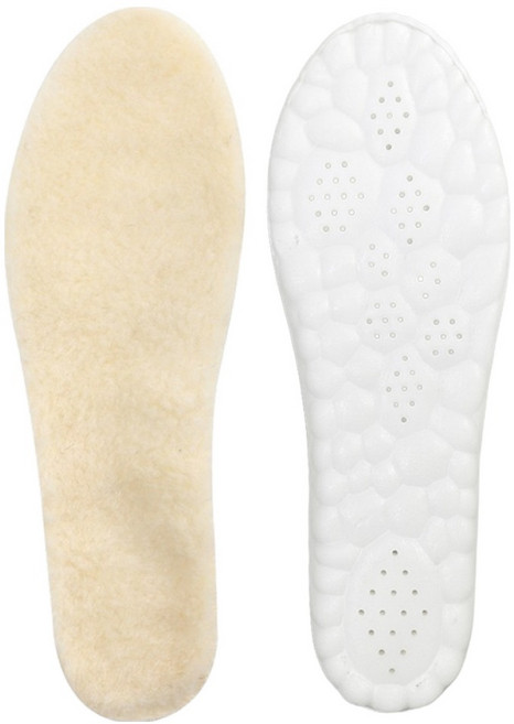 위더스욕실용품 발포근 겨울 방한 보온 메모리폼 털깔창 아이보리, 1세트