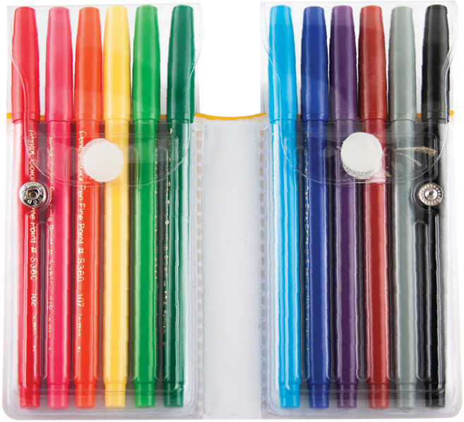 Pentel 飛龍文具 彩色筆 國內 S3602-12, 12色, 1組