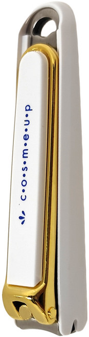KAI 貝印 cosmeup 金邊指甲剪, 白色, 1個