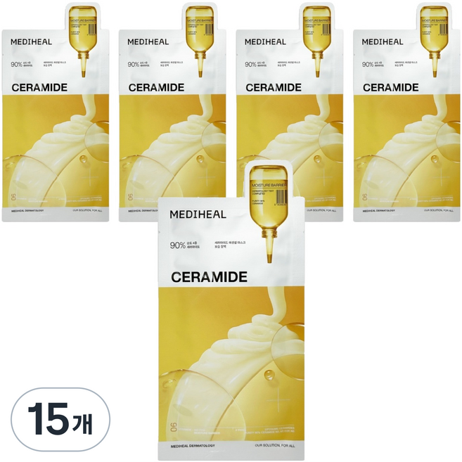 메디힐 세라마이드 에센셜 마스크팩 보습장벽 24ml, 15개