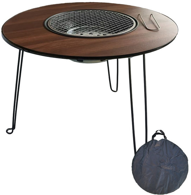 지피니 코지 원형 테이블 그릴 + 전용 가방, 1개