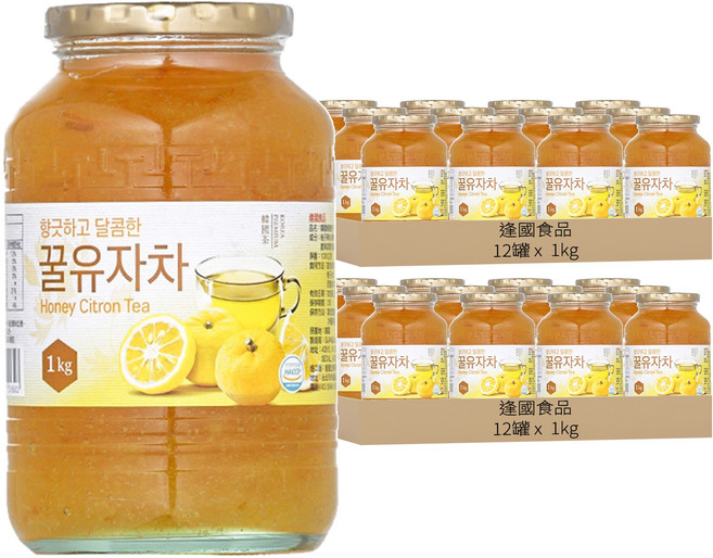 逢國食品 韓國蜂蜜檸檬茶, 1kg, 1入, 24罐