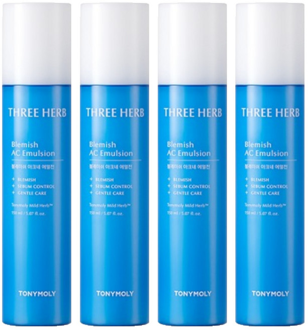 TONYMOLY 3秒淨痘平滑乳液, 4個, 150ml