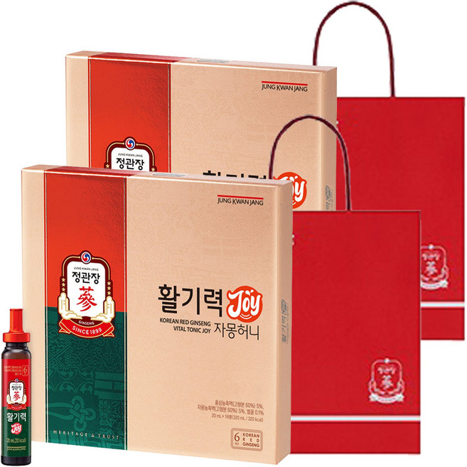 정관장 정품 활기력 JOY + 쇼핑백, 20ml, 32개