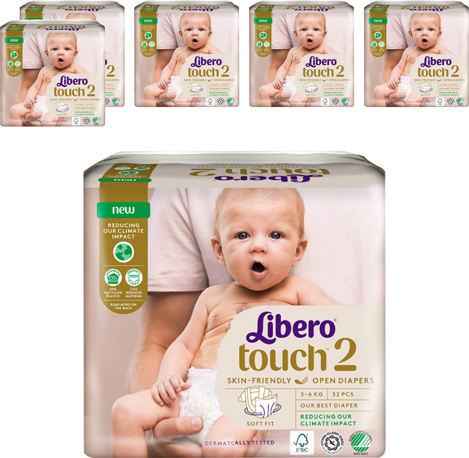 Libero 麗貝樂 Touch黏貼型尿布, NB, 192片