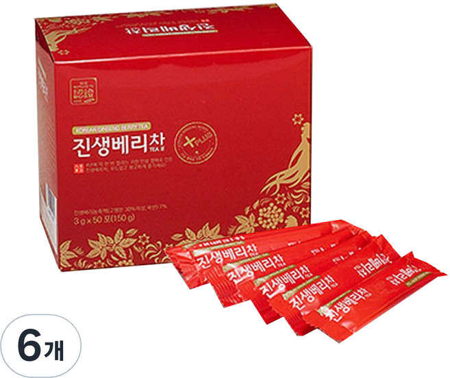 DAEDONG KOREA GINSENG 人參莓果茶, 3g, 50件, 6個