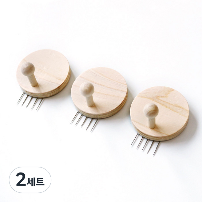 우드 앤 레이저각인 감성 플러스 걸이개 꼭꼬핀형, 마킹C, 2세트