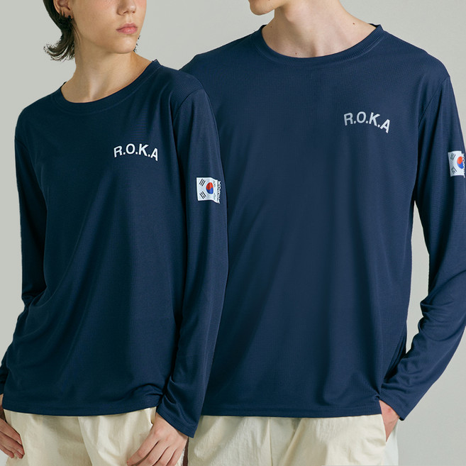 테라우드 주름 드라이 로카 라운드 긴팔 티셔츠 2p