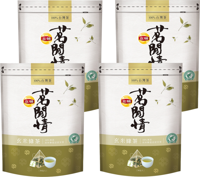 Lipton 立頓 茗閒情玄米綠茶包, 1.6g, 36包, 4袋
