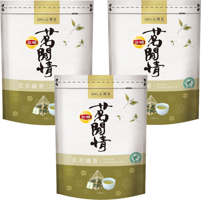 Lipton 立頓 茗閒情玄米綠茶包, 1.6g, 36包, 3袋